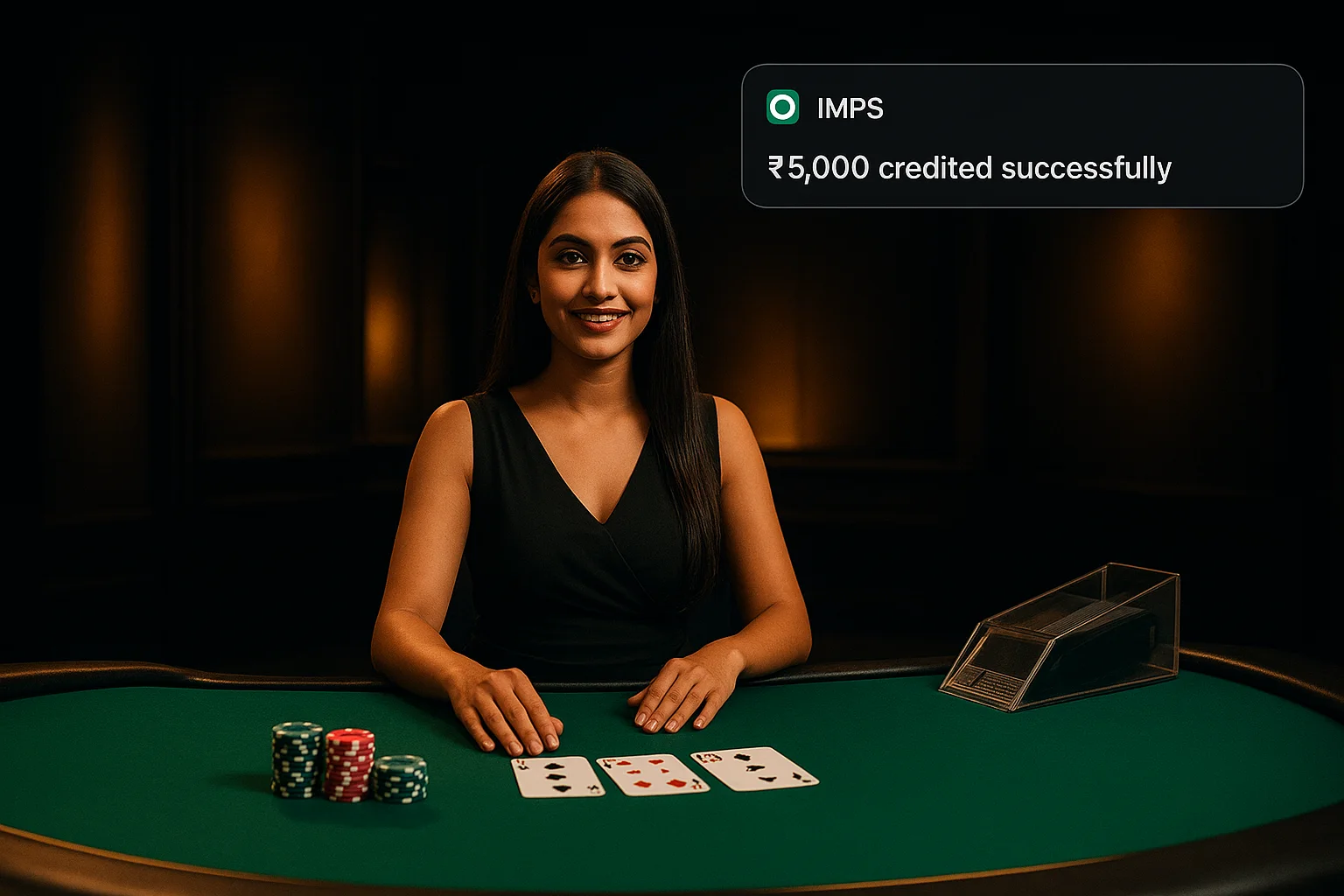 Same day live casino withdrawal credited directly to Indian bank account via IMPS